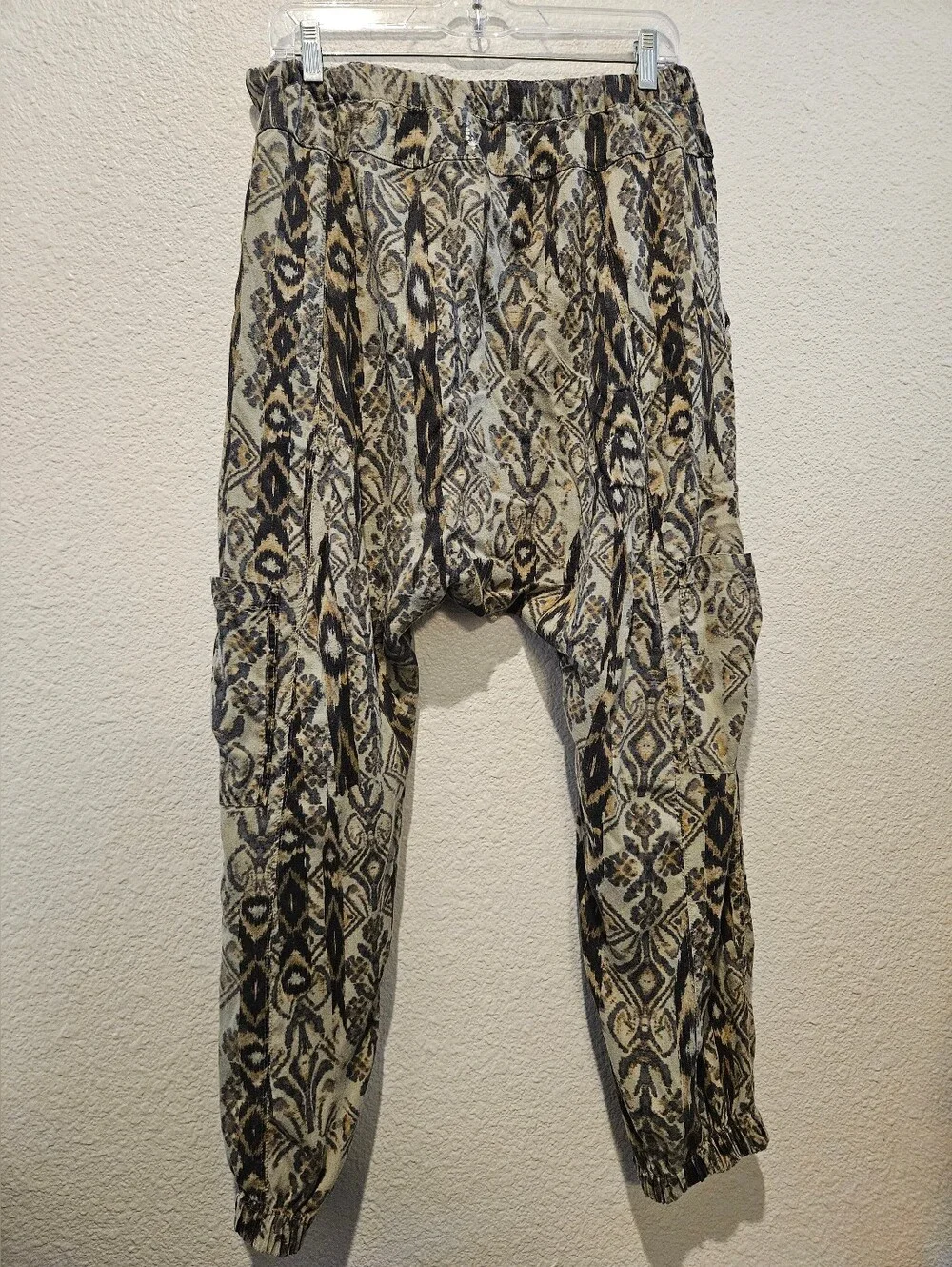 Free People Movement Rise To The Sun Harem Printed Khaki Pants Size M